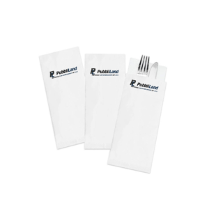 Tovaglioli pocket, 40x40cm airlaid bianco con tasca porta posate