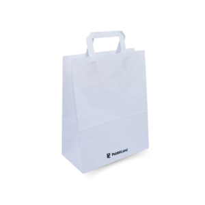 Shopper carta bianca (piattina) 26×33+13cm