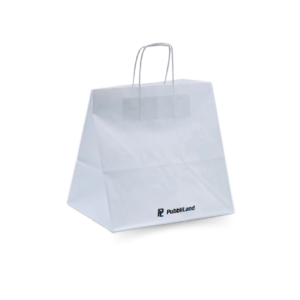 Doggy bag bianca (cordino) 28x32+20cm